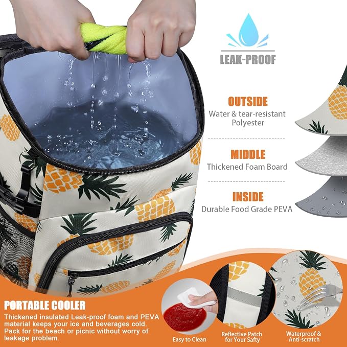 Cooler Backpack Insulated Leakproof Waterproof Backpack Cooler Bag 30/45 Cans - Image 3