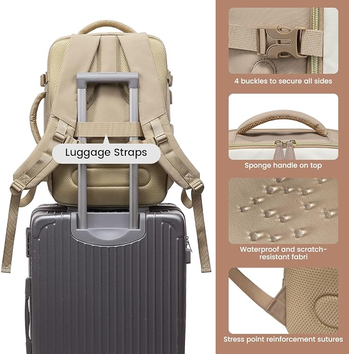LOVEVOOK Travel Backpack for Women Men, 40L Carry On Backpack - Image 8