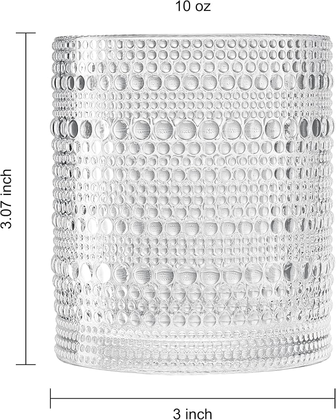 Khen Plastic Hobnail Drinking Glasses Set of 12 Clear Color Cups 6x 10oz - Image 4