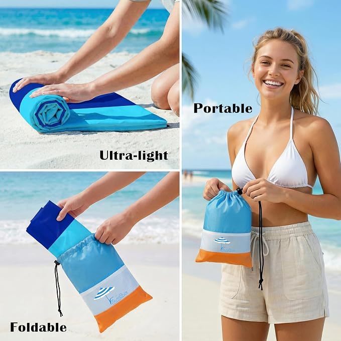 Famstar Beach Blanket Oversized Extra Large 78" X 81", Waterproof Sandproof - Image 7