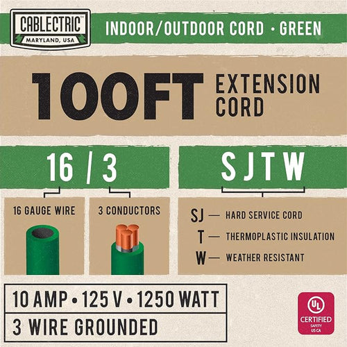 100 Foot Outdoor Extension Cord - Image 2