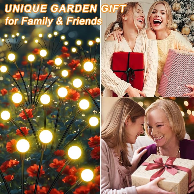 ZFNN Solar Garden Lights Outdoor, 8 Pack Solar Firefly Lights, Starburst - Image 7
