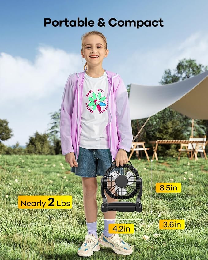 30000mAh Rechargeable Camping Fan - Image 7