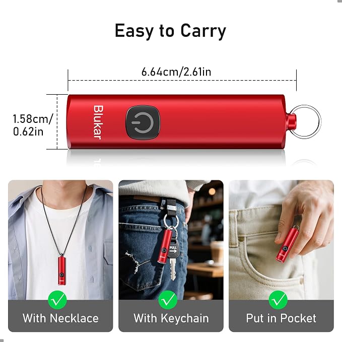 Blukar Rechargeable EDC Flashlight, Mini Keychain Flash Light - Image 5