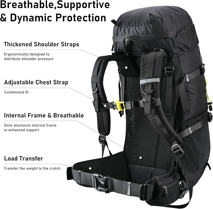 N NEVO RHINO 40L Internal Frame Hiking Backpack - Image 3
