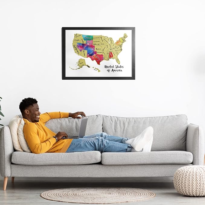 TRAVELISIMO Scratch Off Map of The United States, 12x17 inch Scratch USA - Image 7