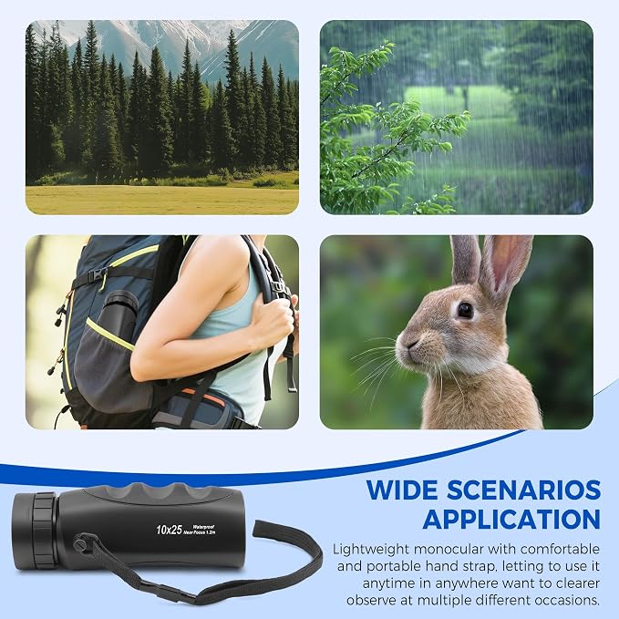 Astromania 10x25 Monocular for Adults, Compact Outdoor Accessory - Image 8