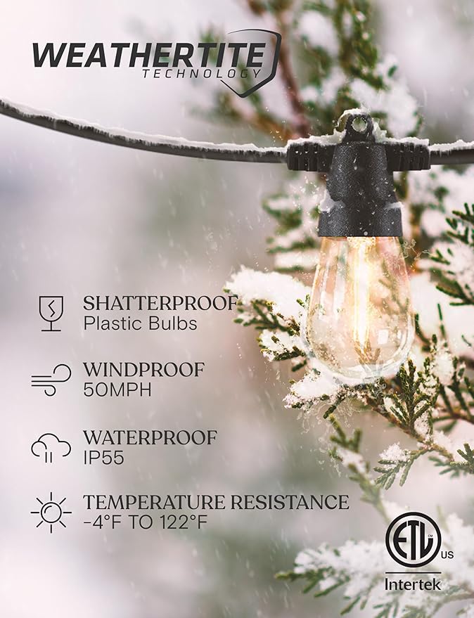 Brightech 104 FT Ambience Pro Solar Powered Outdoor LED String Lights - Image 3