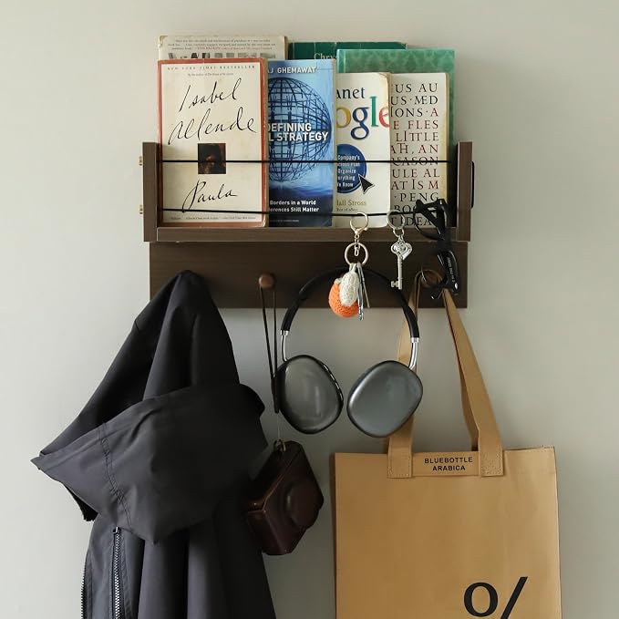 Entrance Coat Rack ，Coat Hooks, Wall-Mounted Wooden Hook Rack, Wall-Mounted - Image 7