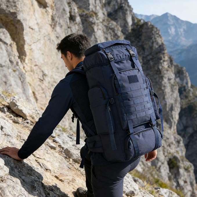 Hiking Backpack for Men 70L/100L Camping Backpack Military Rucksack Molle 3 - Image 7
