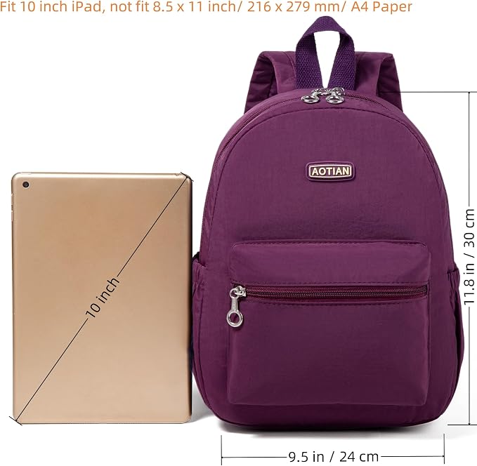 AOTIAN Mini Lightweight 11.8 Inch Backpack Durable Travel Hiking Women and - Image 3