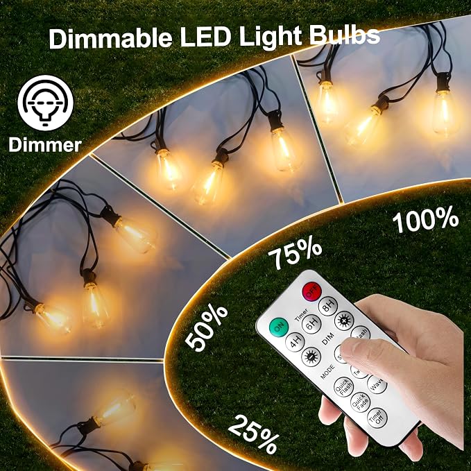 BLIATLUS 100FT Solar String Lights Outdoor Waterproof - Image 3