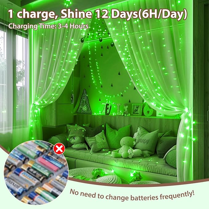 HXWEIYE Rechargeable Fairy Lights - Image 3