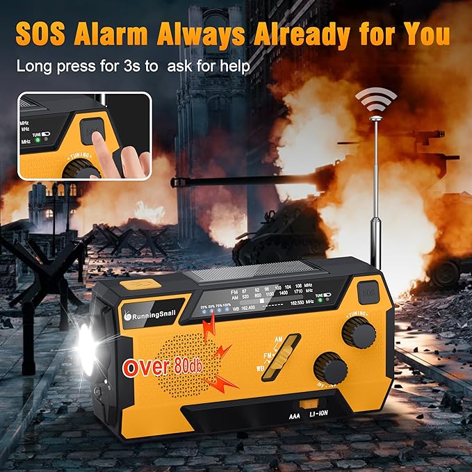 Emergency Crank Weather Radio: AM/FM/NOAA Weather Radio - Image 3