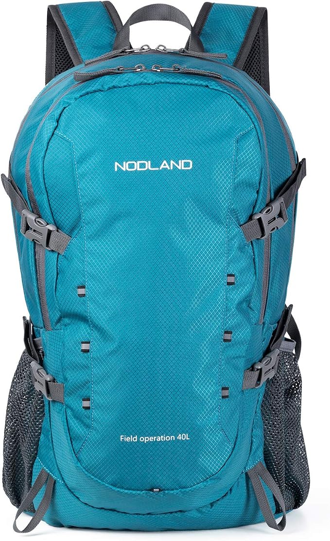 NODLAND Lightweight Backpack Travel 40L Foldable Water-Resistant Daypack by SHARKBOROUGH