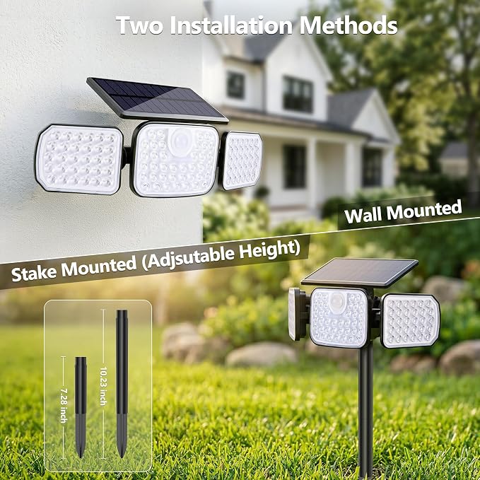BrizLabs Solar Outdoor Lights, 3 Modes Motion Sensor LED Security Lights - Image 6