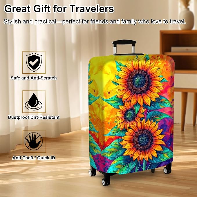 Luggage Cover Protector for 30-32 Inch Suitcases, TSA Approved Elastic Travel - Image 7