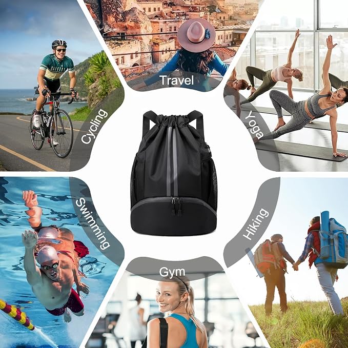 Hoedia Sports Drawstring Backpack - Image 8