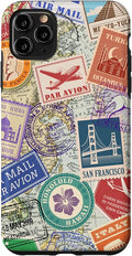World Map Travel Passport Stamps Postage Stamp Case by Unknown