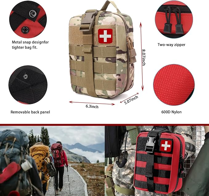 Universal IFAK Trauma First Aid Kit Molle Pouches Emergency Survival Kit - Image 3