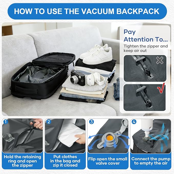 coowoz Vacuum Travel Backpack - Image 4