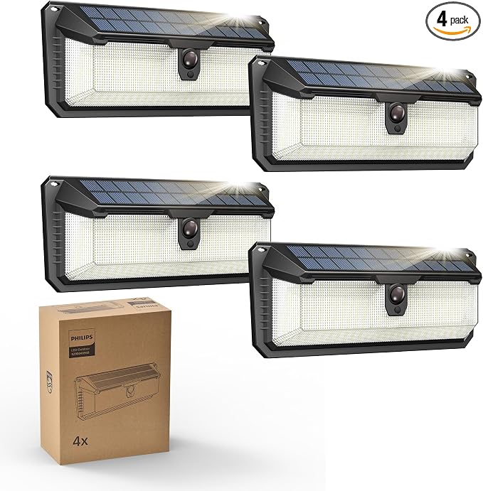 Philips Solar Lights Motion Sensor Outdoor, 258 LEDs Solar Powered Security by PhilipsLightingLED