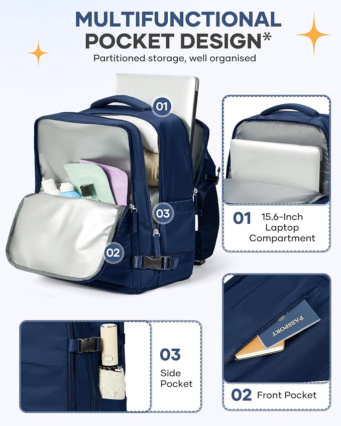coofay Travel Backpack Carry on Flight Approved Carry on Backpack - Image 4
