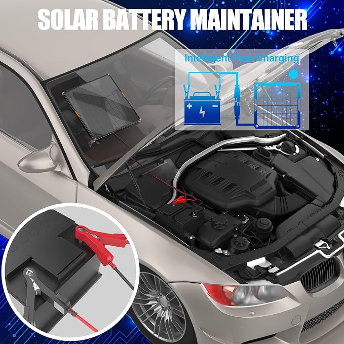 OYMSAE 20W 12V Solar Panel Car Battery Charger Portable Waterproof Power - Image 8