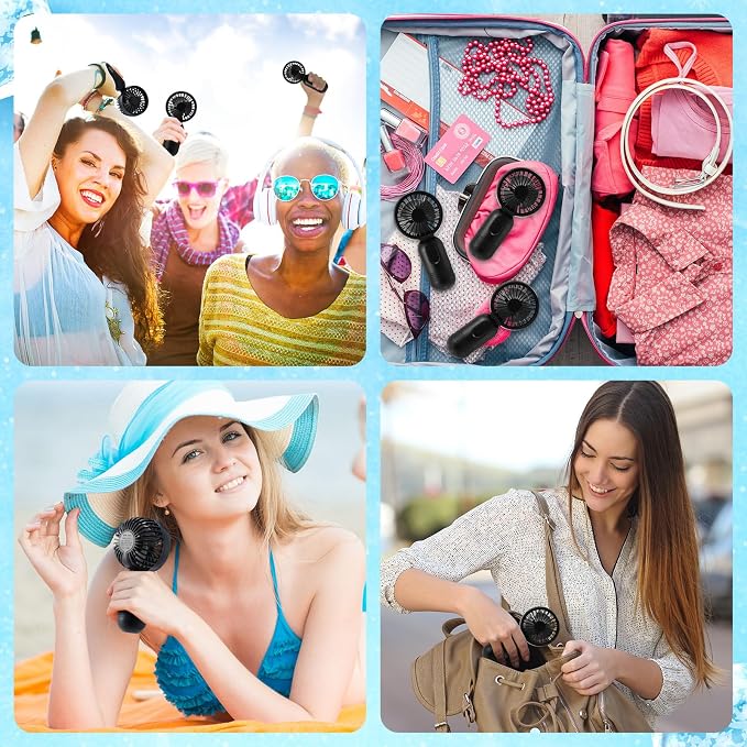 Rossesay 36 Pcs Mini Portable Fan Bulk Cute Handheld Lightweight Small Little - Image 7