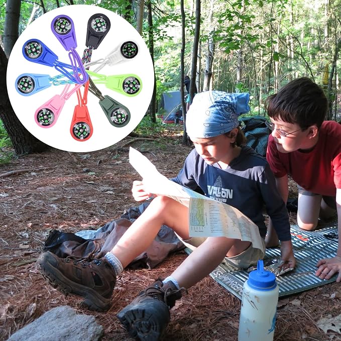 50 Pack Compass for Kids Mini Compasses Bulk Kids Toy Compass for Party - Image 6