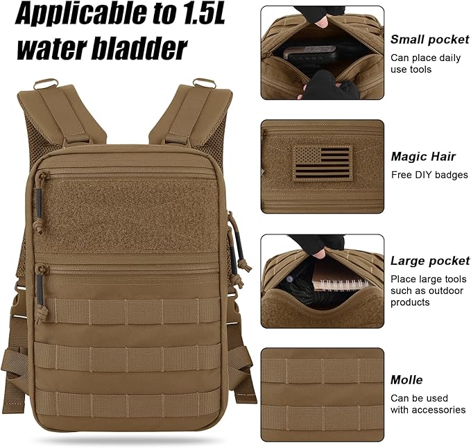 PETAC GEAR Tactical Molle Hydration Pack - Image 6