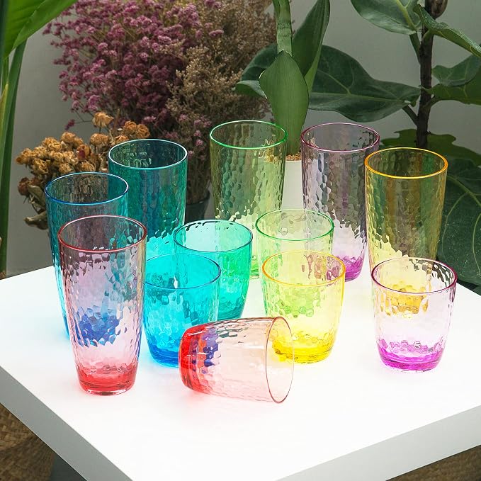 KOXIN-KARLU Hammered 26-ounce Plastic Tumbler Acrylic Glasses - Image 5