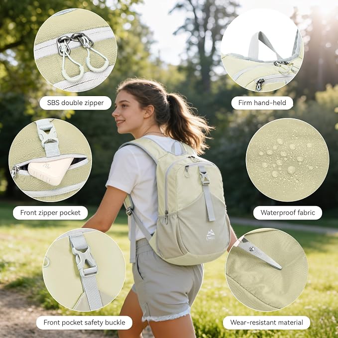 15L Small Hiking Backpack for Men Women Lightweight Packable Backpack Foldable - Image 4