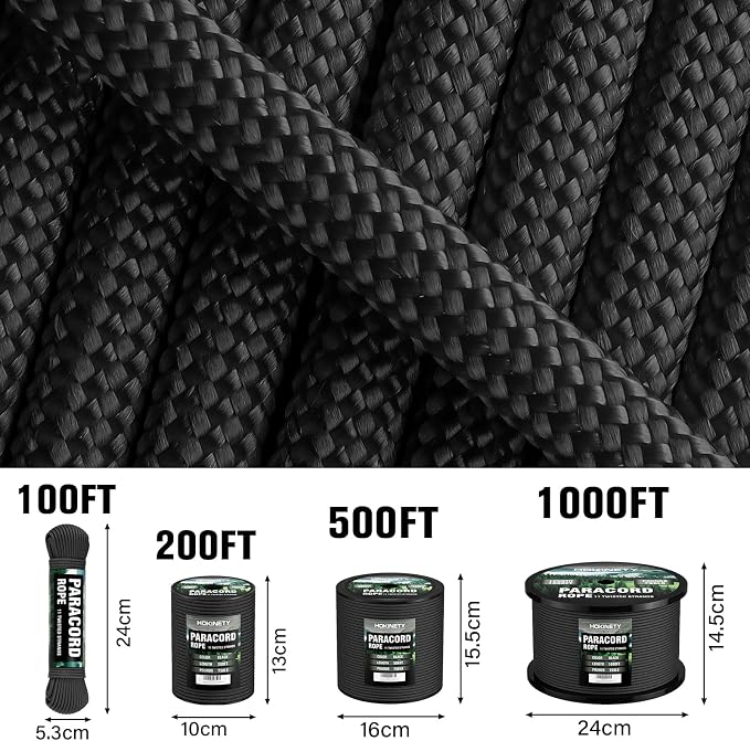 750lb Paracord Rope - 4mm 11 Strand Parachute para Cord Spool Rope Utility - Image 8