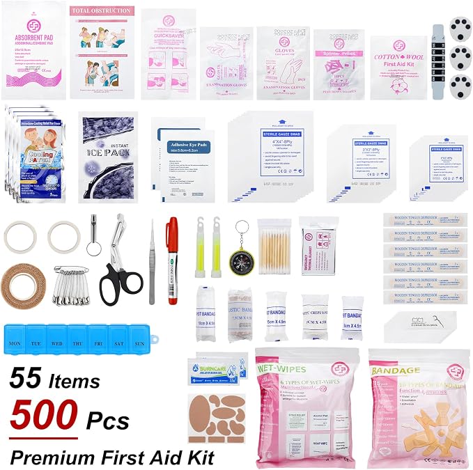 GEVOKE Professional 500 Piece Emergency First Aid Kit - Image 3