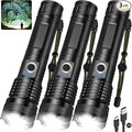 3 Pack Rechargeable LED Flashlights 990, 000 Lumens, Adjustable, 5 Modes by ALSTU