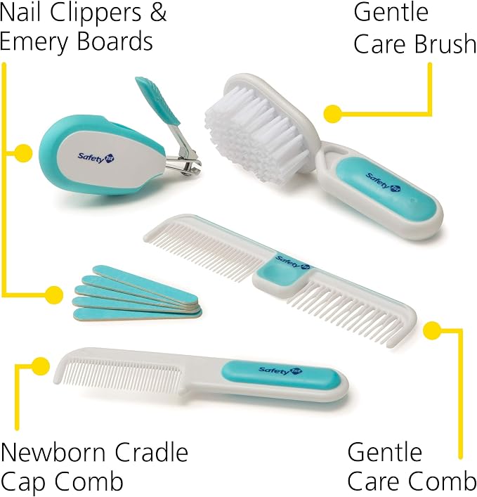 Safety 1st Deluxe Baby Healthcare and Grooming Kit, Arctic Blue, Newborn Baby - Image 6