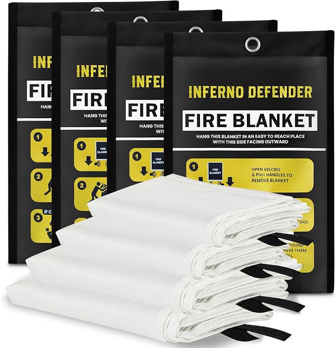 Emergency Fire Blanket For Home And Kitchen, Safe Touch Silicone Coated by Unknown