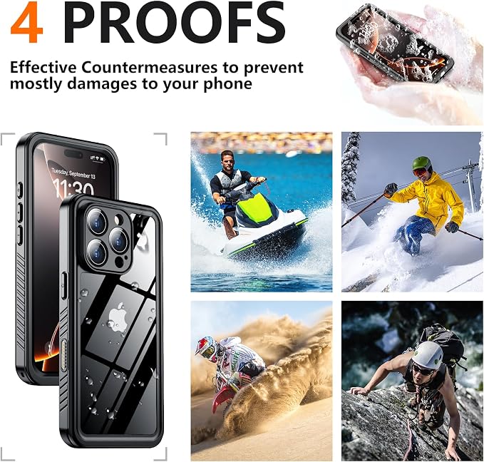 SPIDERCASE for iPhone 16 Pro Max Case Waterproof, Built-in Screen & Camera - Image 8