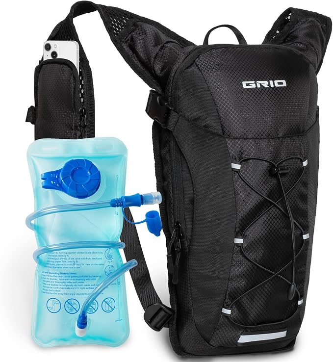 GRIO Hydration Running Vest for Women Men, Water Backpack for Hiking, by GRIO