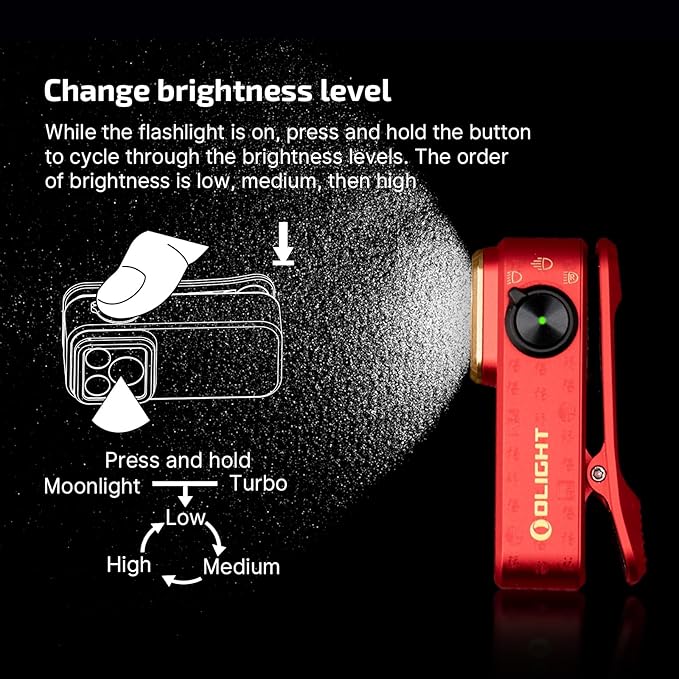 OLIGHT Oclip Pro EDC Flashlight Clip-on Light, Rechargeable 500 Lumens - Image 3