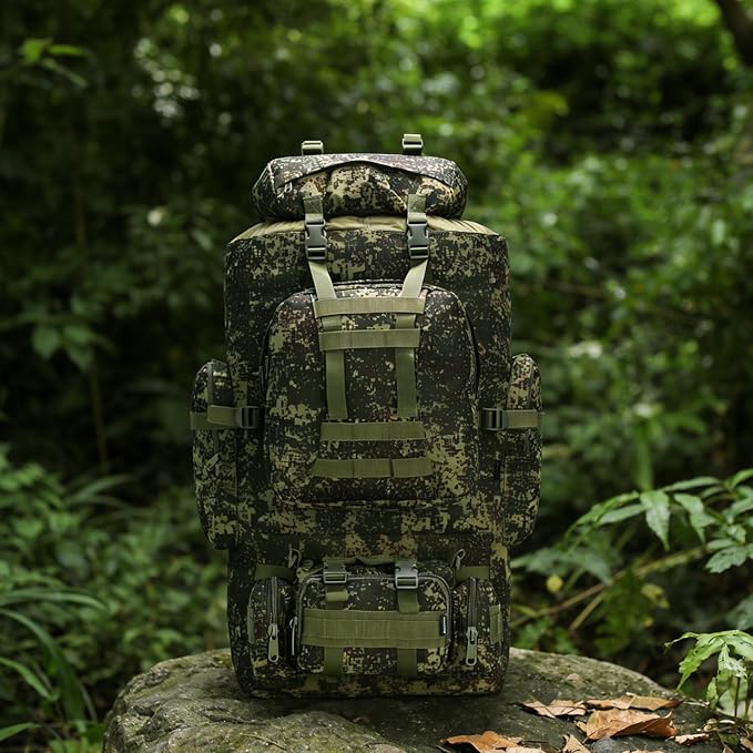 100L Camping Hiking Backpack, Molle military Tactical rucksack backpack - Image 6