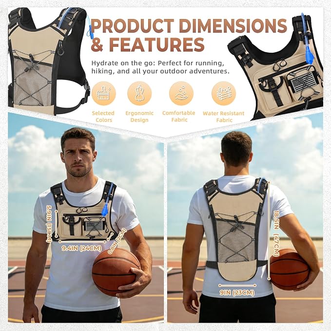Criuage USA Original Patent Running Hydration Vest Backpack, Lightweight Chest - Image 2