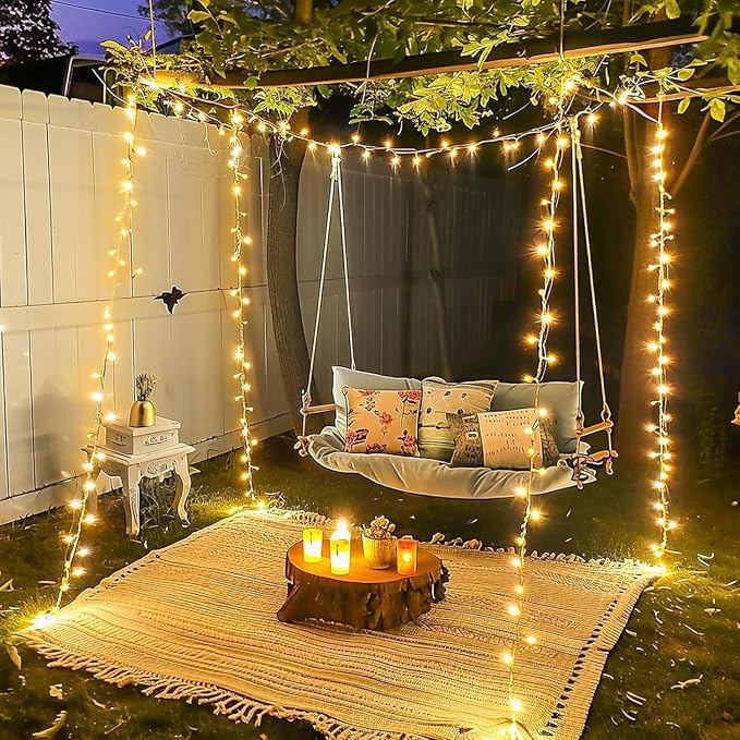 JMEXSUSS 400 LED Christmas Lights Indoor Outdoor, 132 ft Warm White String - Image 4