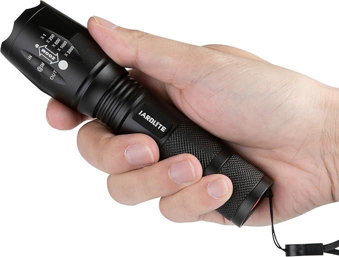 JARDLITE LED Emergency Handheld Flashlight, 4 Pack, Adjustable Focus, Water - Image 3