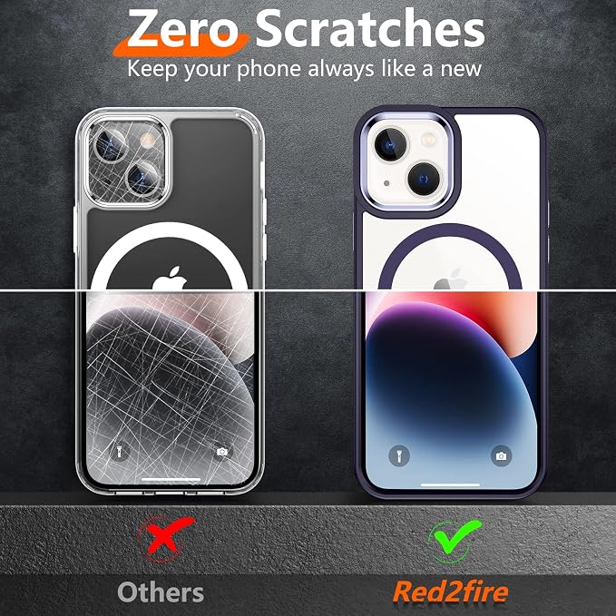 Red2Fire Magnetic for iPhone 15 Plus Case for iPhone 14 Plus Case Clear - Image 6