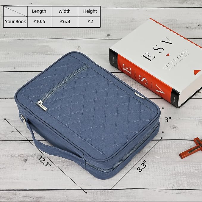 FINDCOZY Bible Cover for Women, Durable Carrying Book Case Church Bag for - Image 6