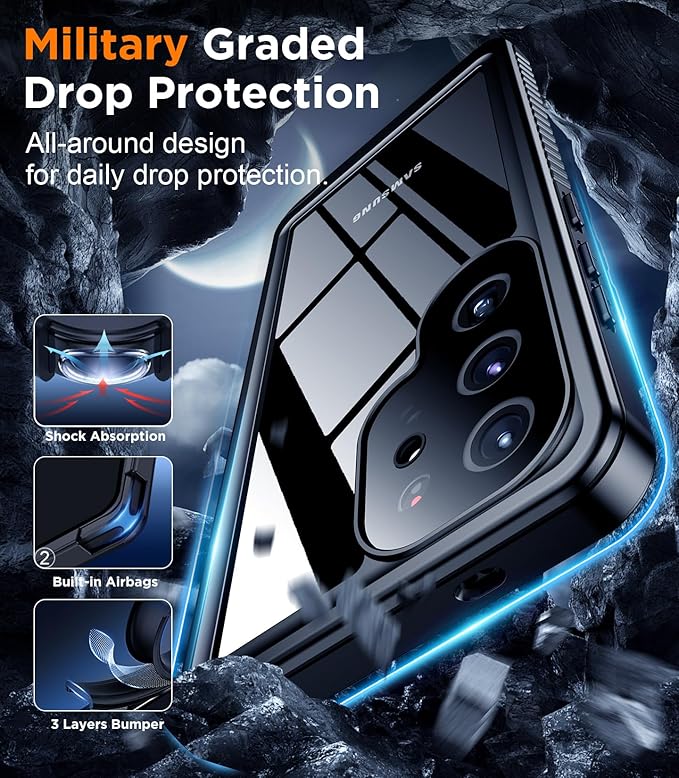 Temdan Designed for Samsung Galaxy S25 Ultra Case Waterproof, Built-in Lens & - Image 4