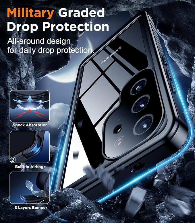 Temdan Designed for Samsung Galaxy S25 Ultra Case Waterproof, Built-in Lens & - Image 4