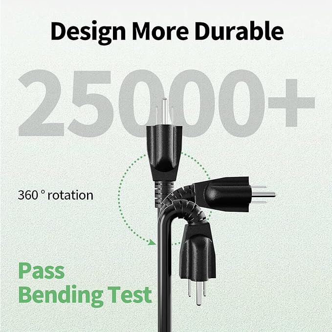 POWGRN 6 FT（2 Pack） 16/3 Black Indoor Outdoor Extension Cord Waterproof - Image 2